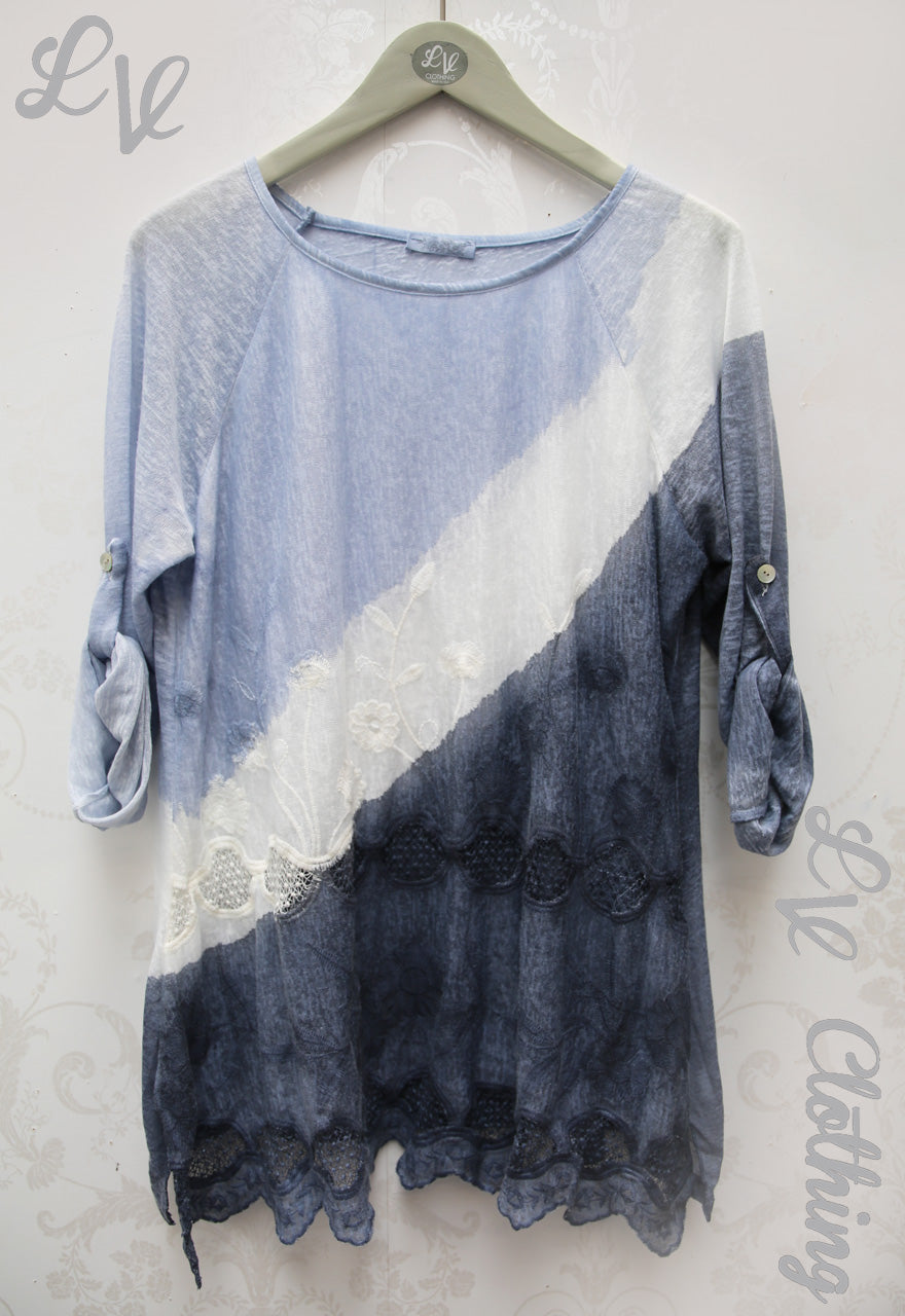 Dames Laagjes Top Kant Bloemenmotief € 17,99