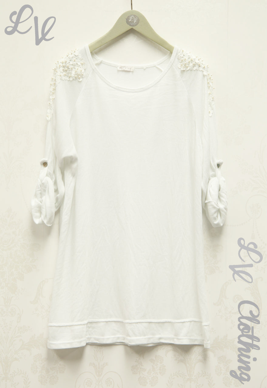 Ladies Embellished Shoulder Top £11.99