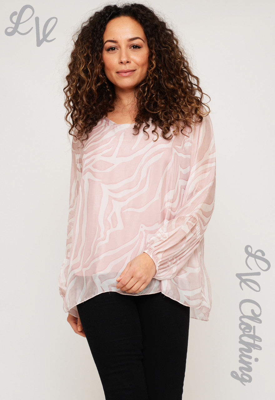 Ladies Stripe Tiger Print Blouse £15.99