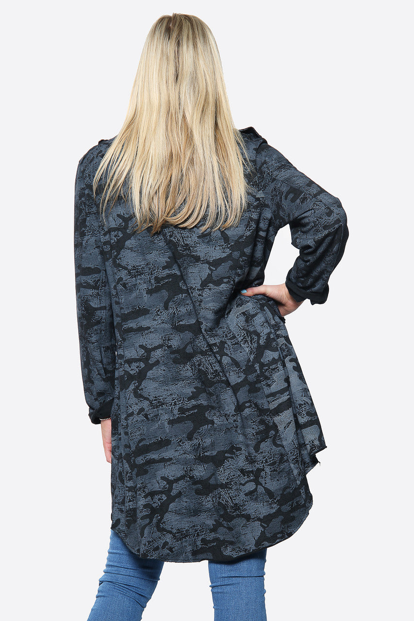 Ladies Camouflage Military Style Jacket Black Unit Price £16.99 NOW £11.99