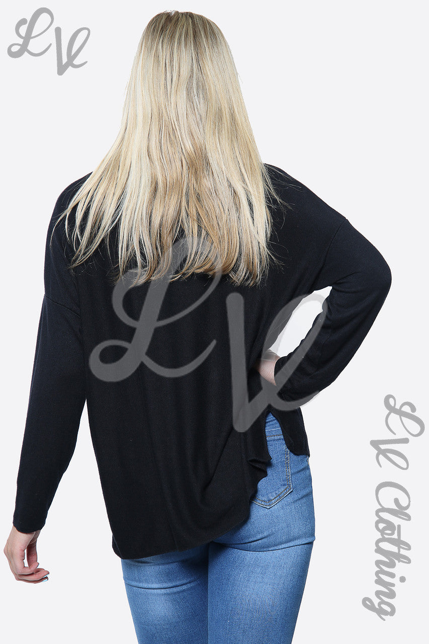 Dames Jumper met Luipaardprint en Folieverf Zwart Stukprijs €10,99