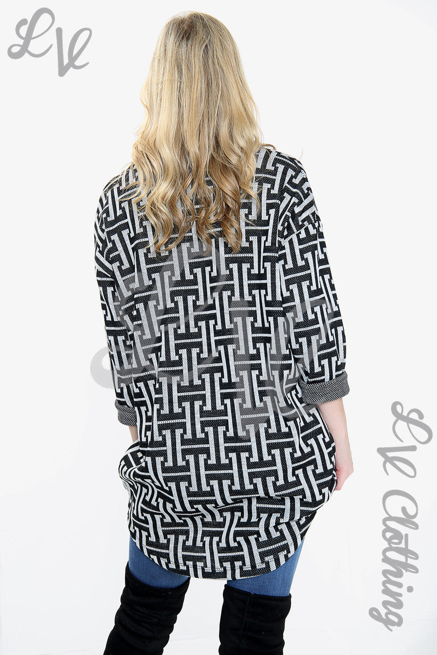Dames Fijne Gebreide Tuniek Top Wit - Stukprijs €13,99