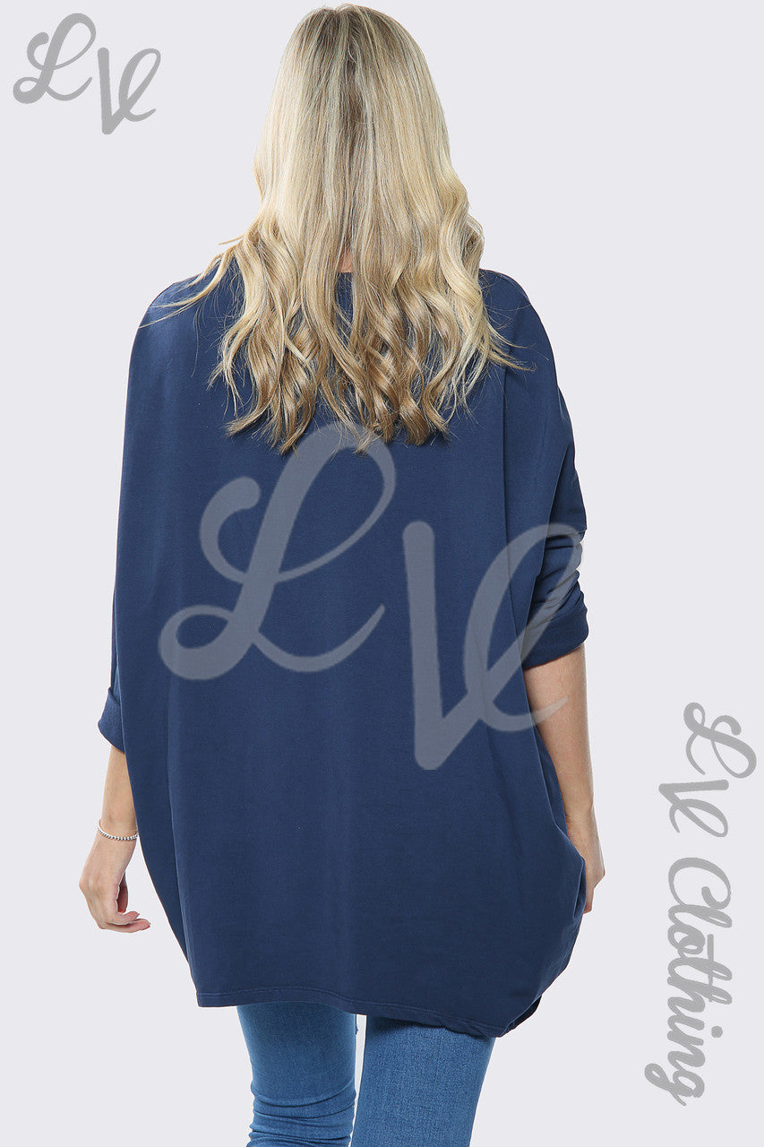 Dames oversized sweatshirt met pailletten hartprint marine eenheidsprijs € 13,99