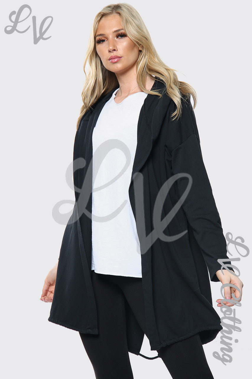 Dames Angelwing Back Hoodie Vest Zwart Eenheidsprijs £11.99