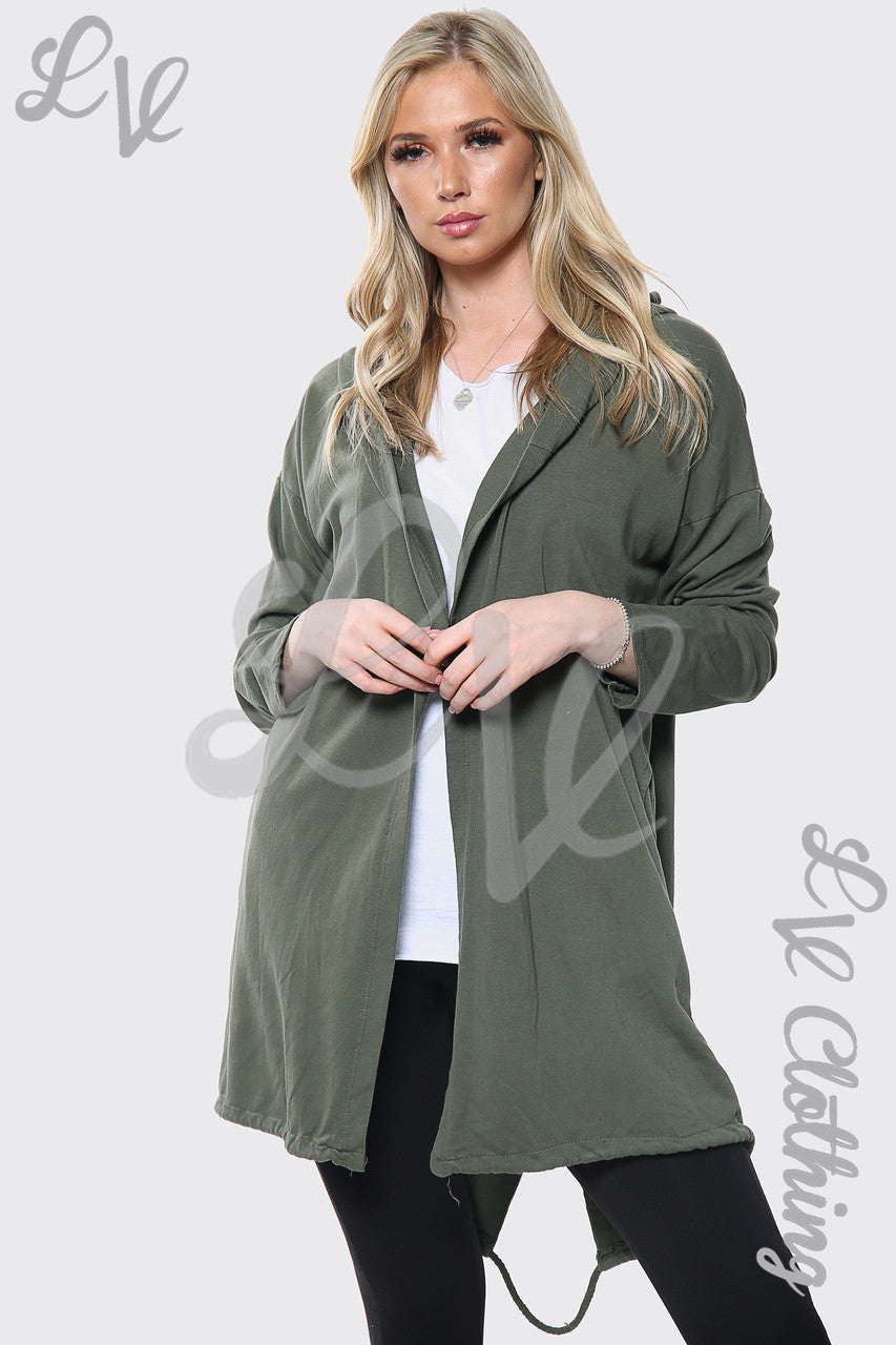 Dames Angelwing Back Hoodie Vest Kaki Stukprijs € 11,99