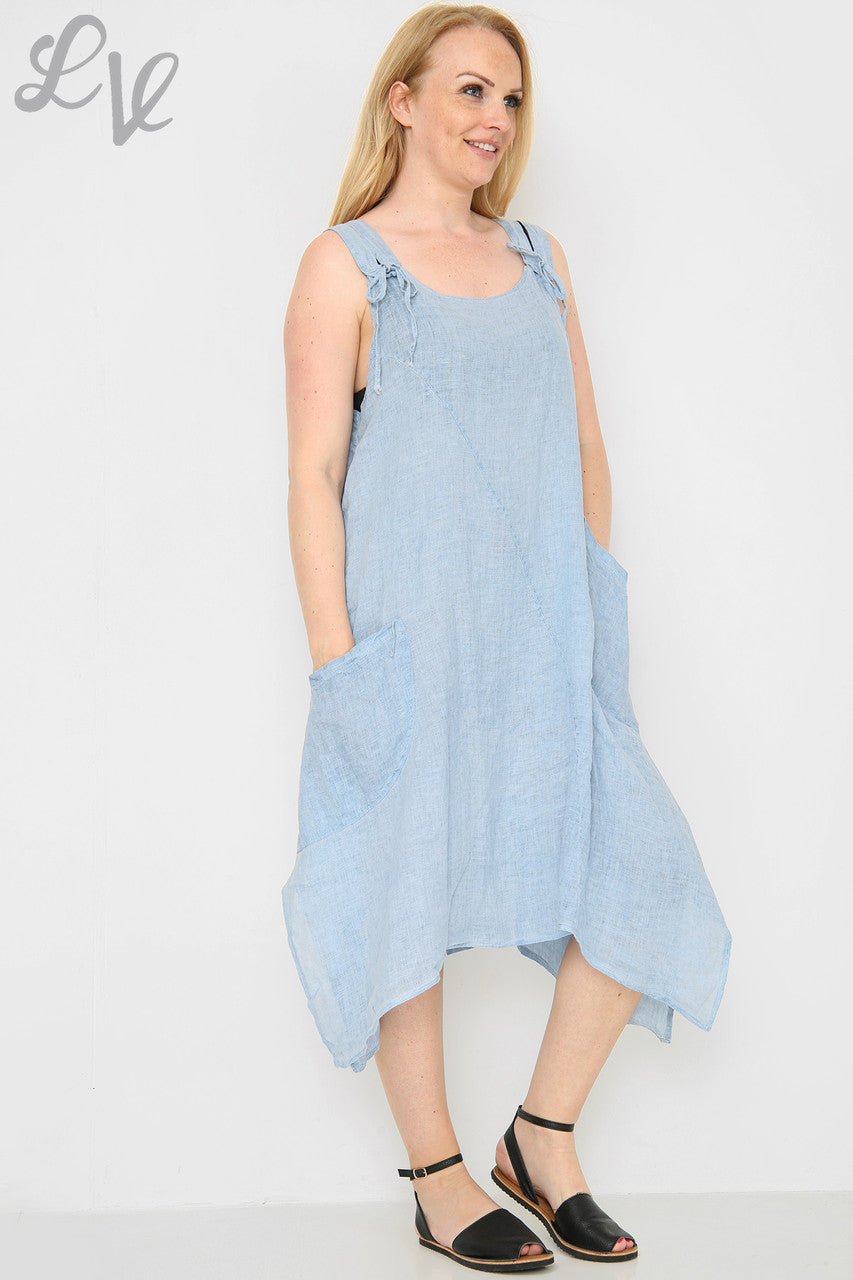 Ladies Pinafore Style Dress Denim