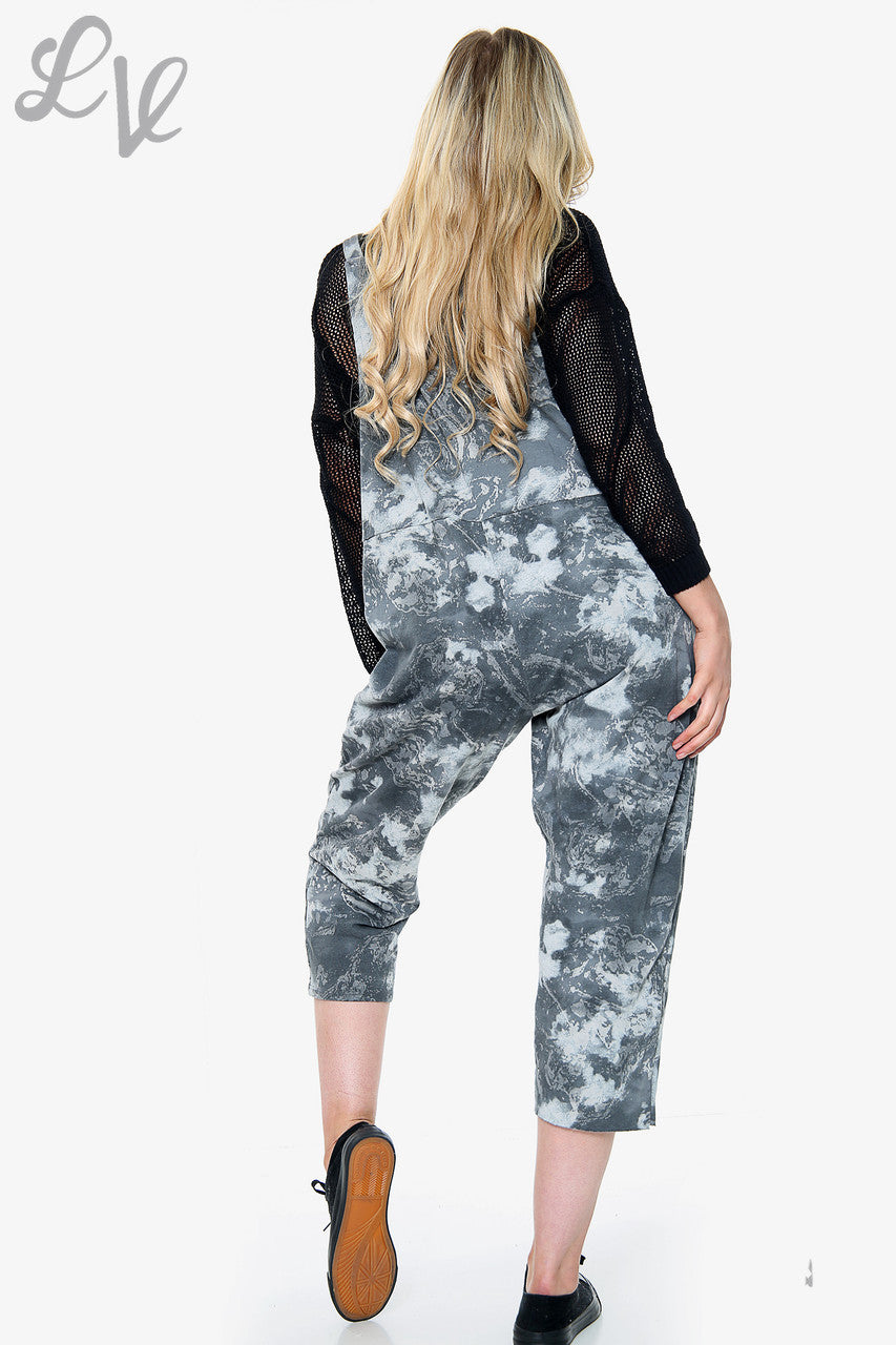 Dames Acid Washed Salopette Houtskool Prijs per eenheid £11,99