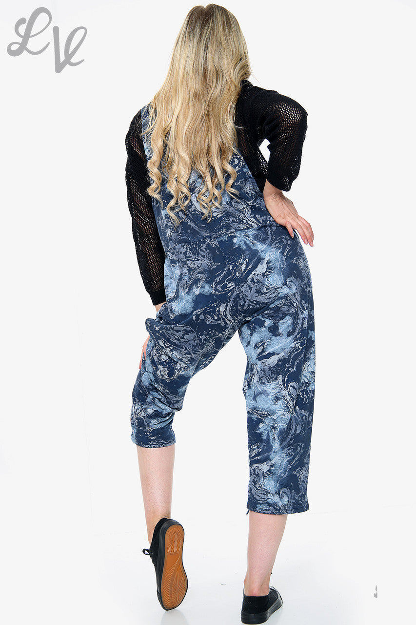 Dames Acid Wash Tuinbroek Marineblauw Prijs per eenheid € 11,99