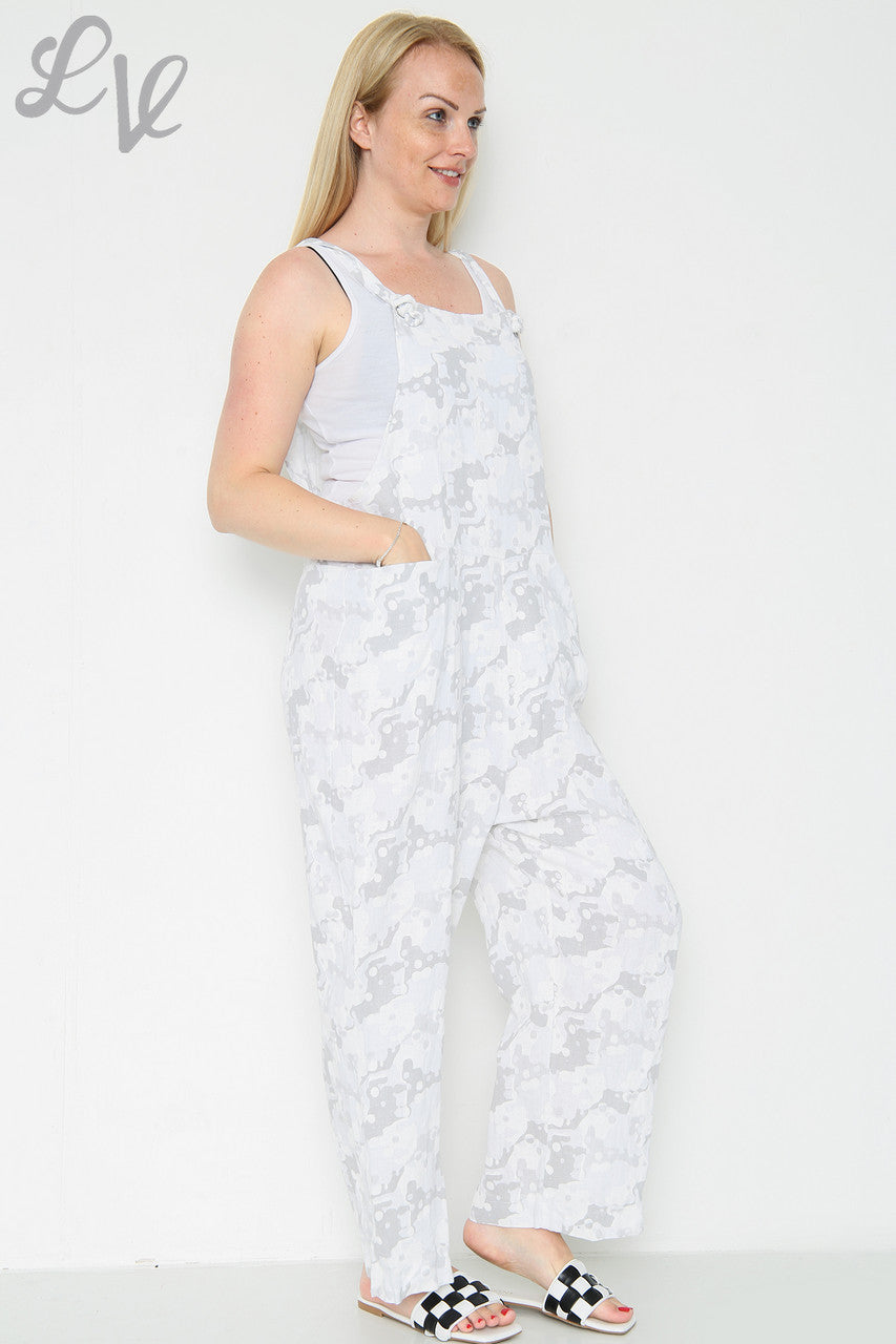 Dames camouflage tuinbroek wit per stuk £14,99