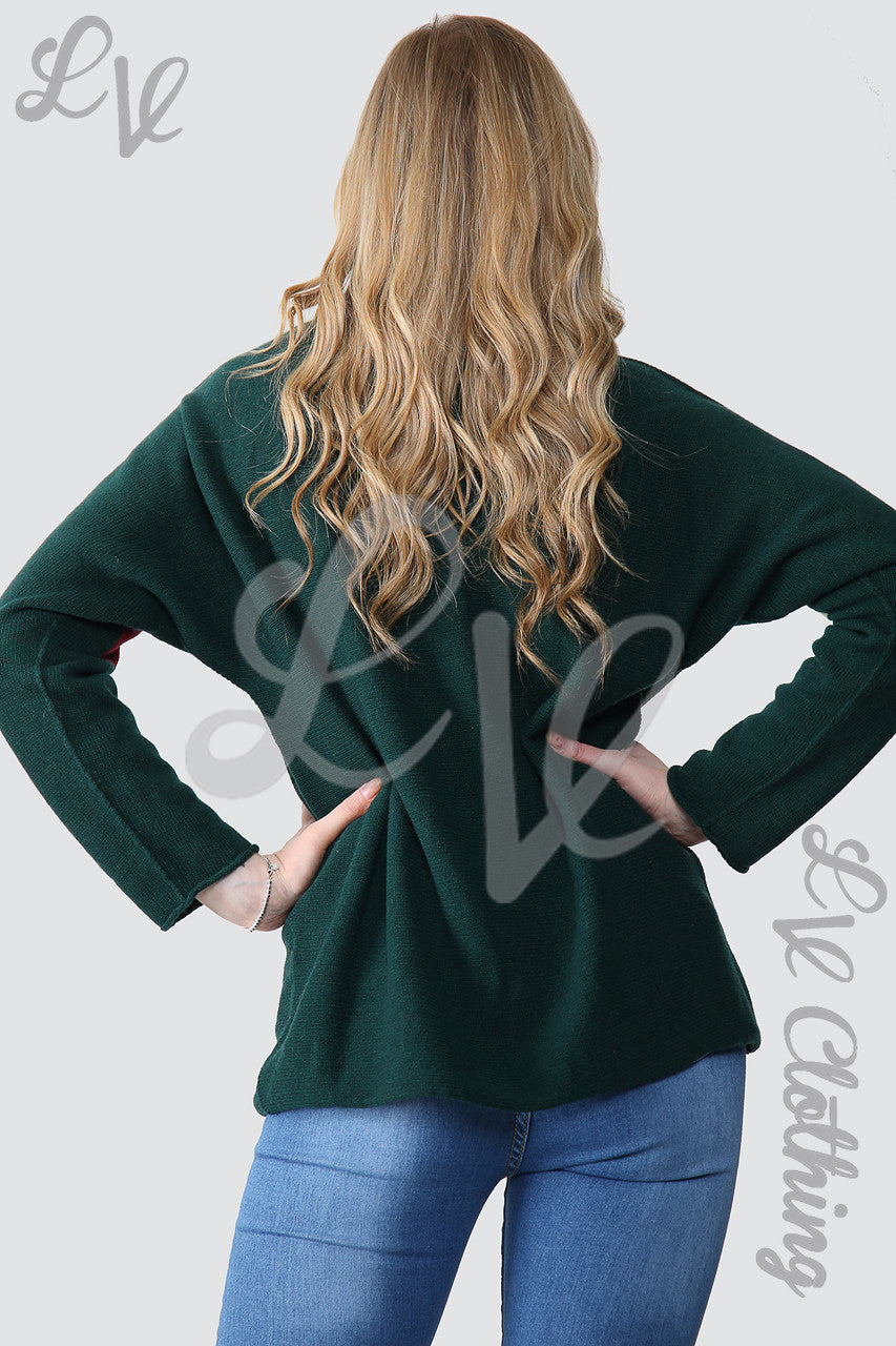 Dames Fijne Gebreide Trui met Stipjes Groen - Prijs per stuk £16,99