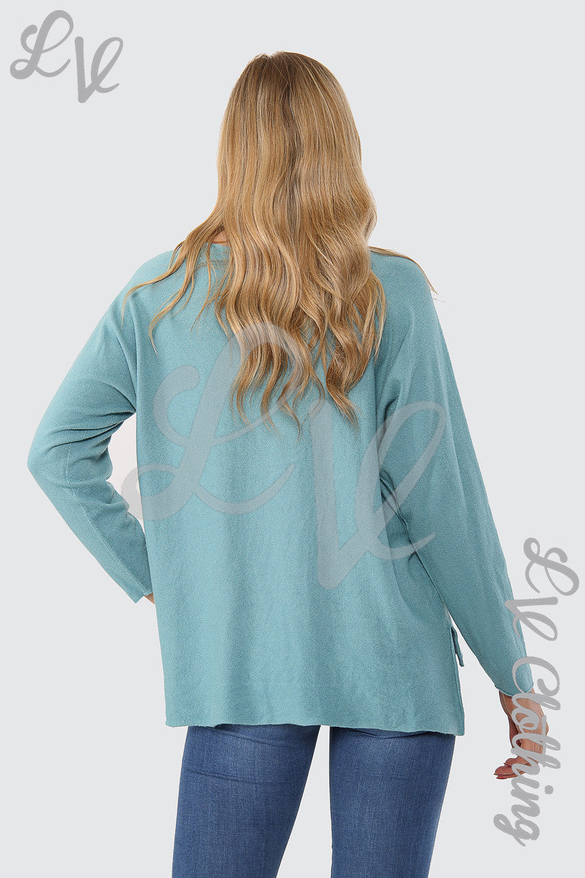 Ladies Hi Lo Fine Knitted Jumper Top Tiffany - Unit Price £15.99