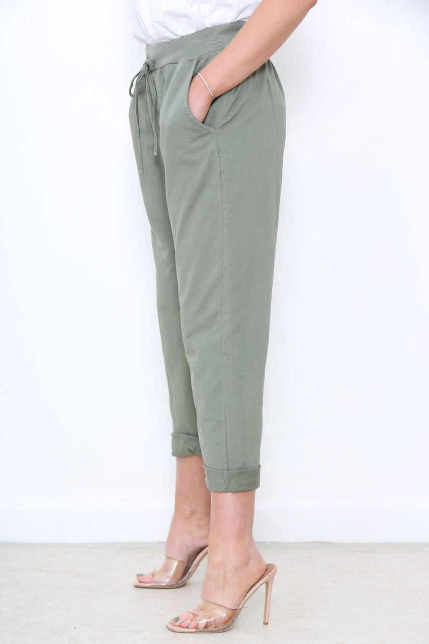 PLAIN JOGGING PANTS KHAKI