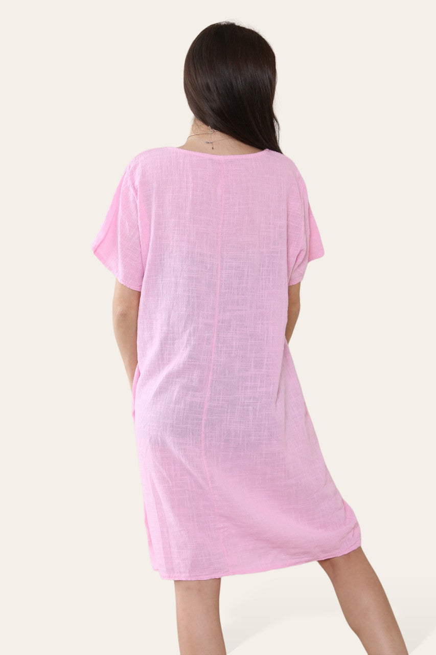 EFFEN TUNIEKJURK MET ZAKKEN & KETTING ROZE