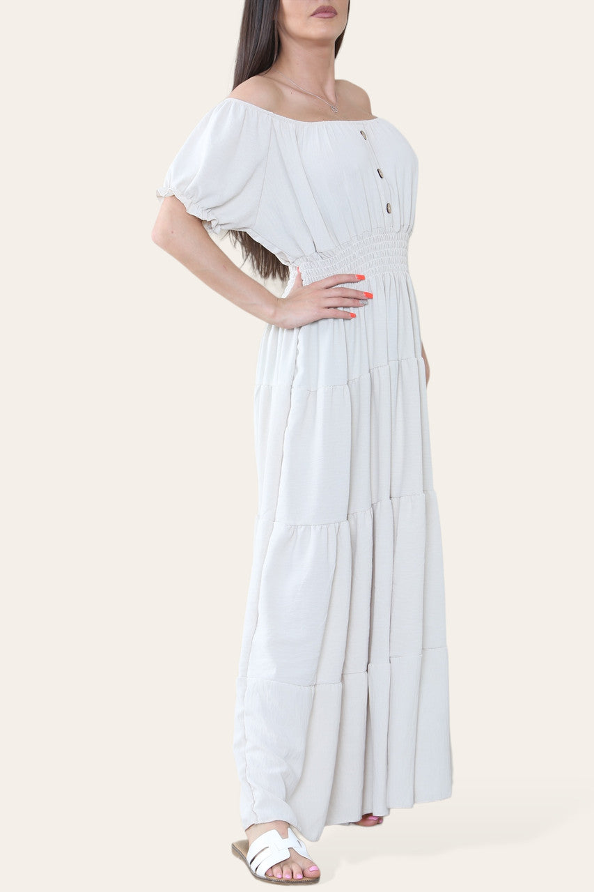 EFFEN MAXI ELASTISCHE MAGISCHE JURK STEEN