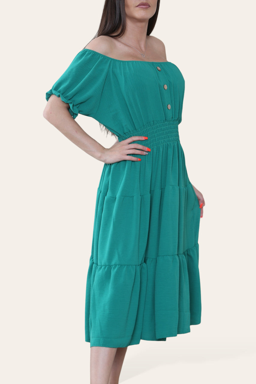 EFFEN MIDI ELASTISCHE WONDERJURK GROEN
