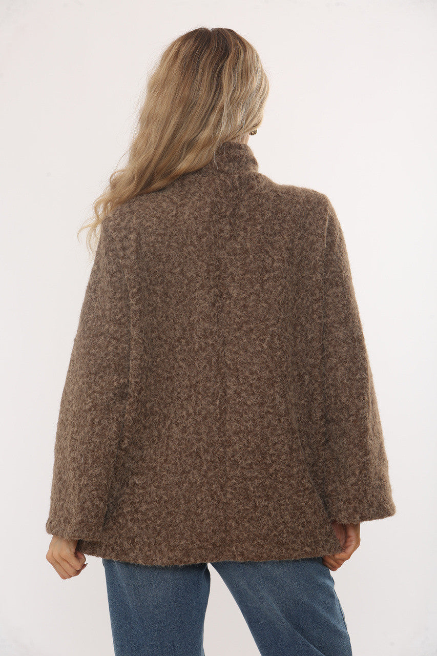 TRECHTERHALS CAPE JAS MET KNOPEN - BRUIN