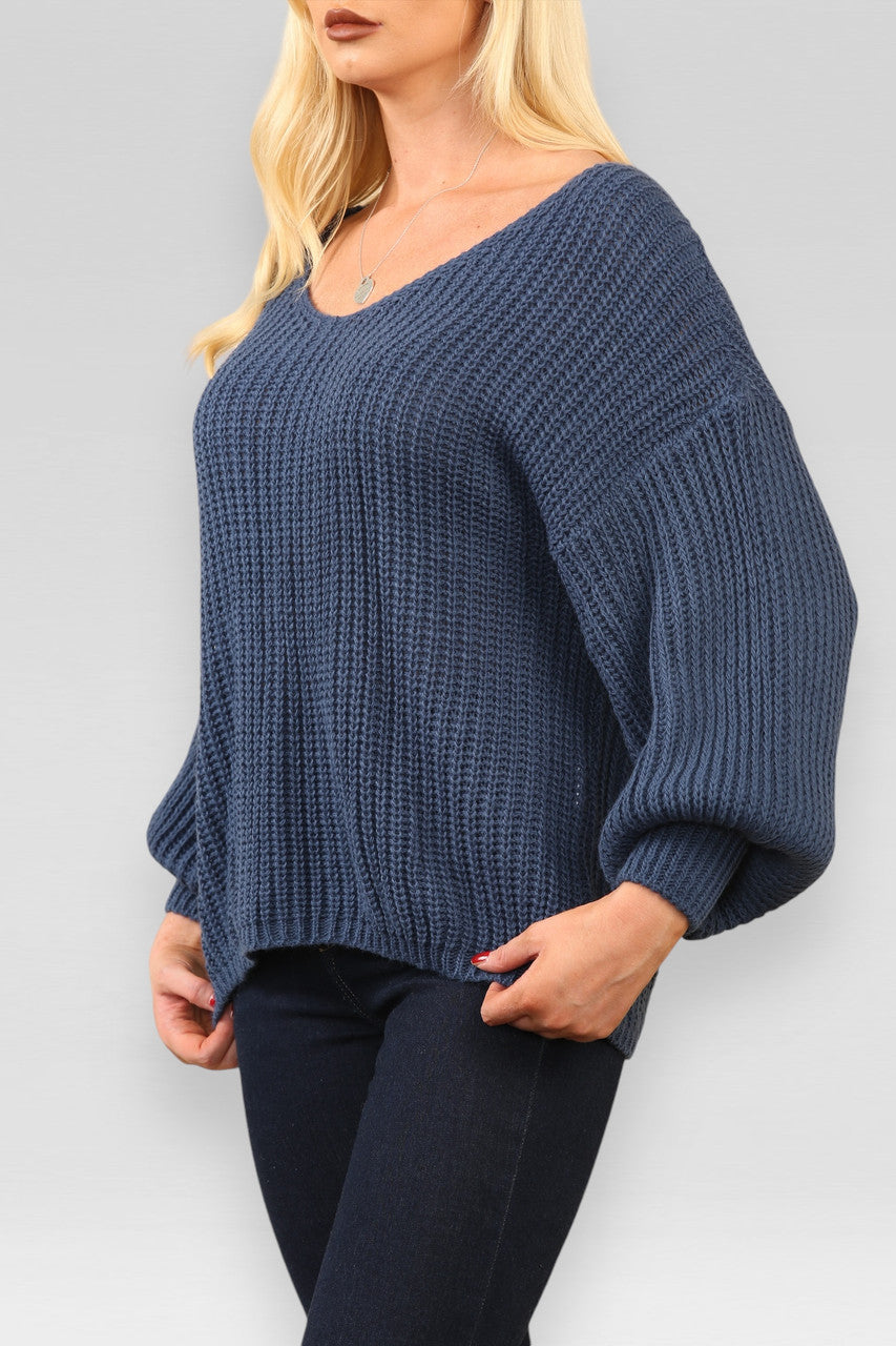 TRUI MET BALLONMOUWEN EN GROF BREISEL - DENIM