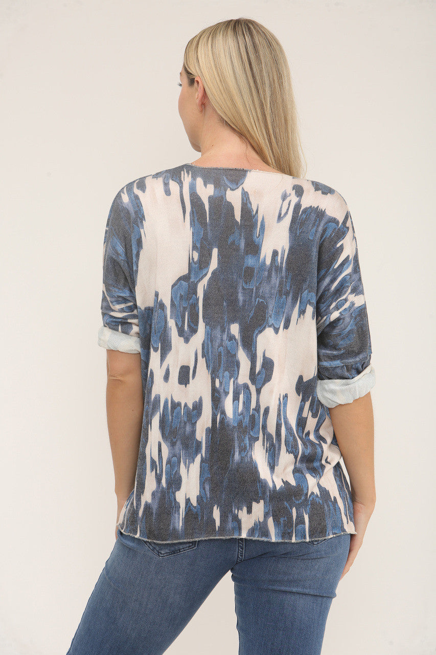 AQUAREL PRINT TRUI - NAVY