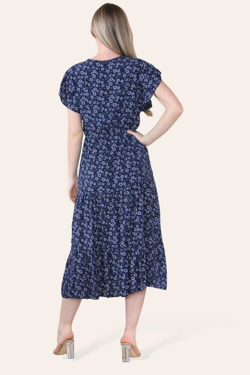 DITSY FLORAL MIDAXI DRESS NAVY