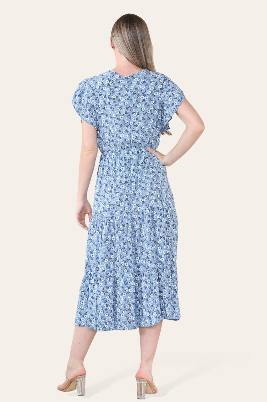 DITSY FLORAL MIDAXI DRESS DENIM