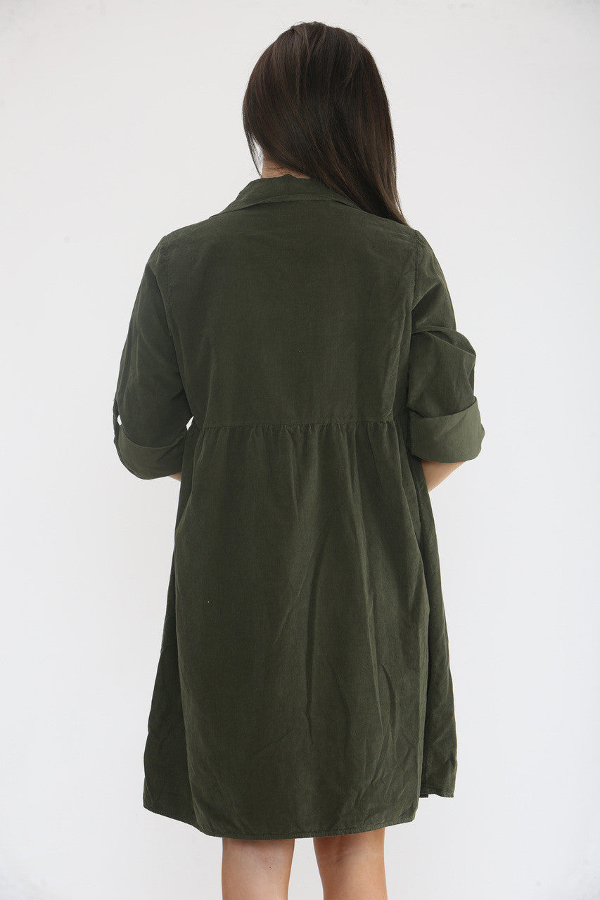 CORDUROY OVERHEMDJURK KAKI
