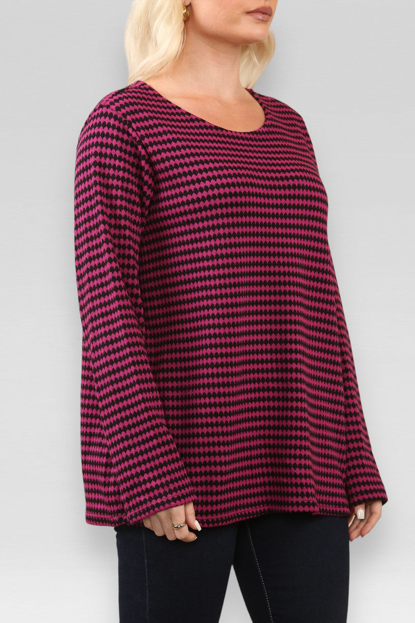 HONDSTANT PRINT TRUI MAGENTA