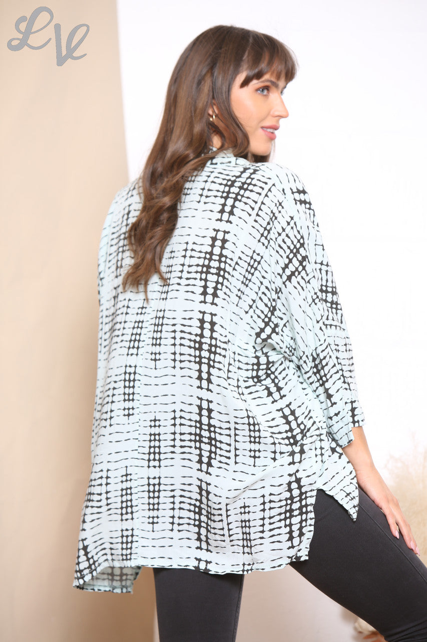 Ladies Snake Print Shirt Top Tiffany