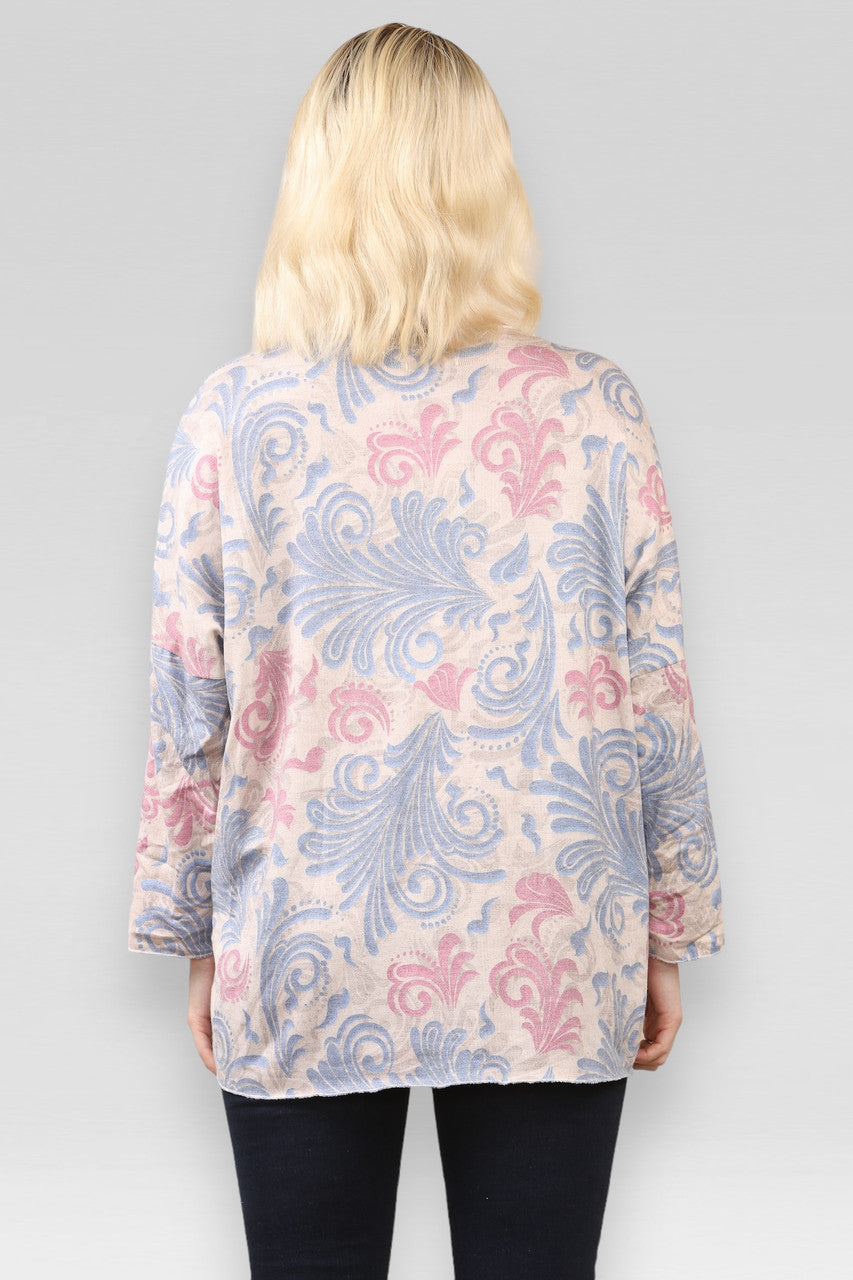 BAROKKE PRINT JUMPER DENIM
