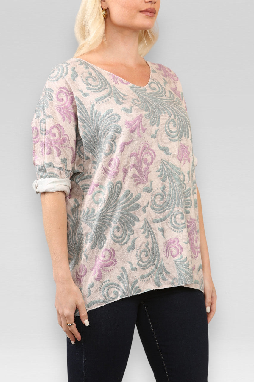 BAROK PRINT TRUI GROEN