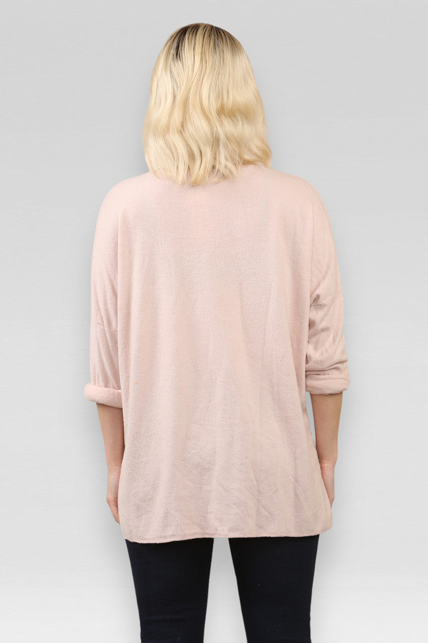 TRUI MET VERENFOLIE PRINT STOF ROZE