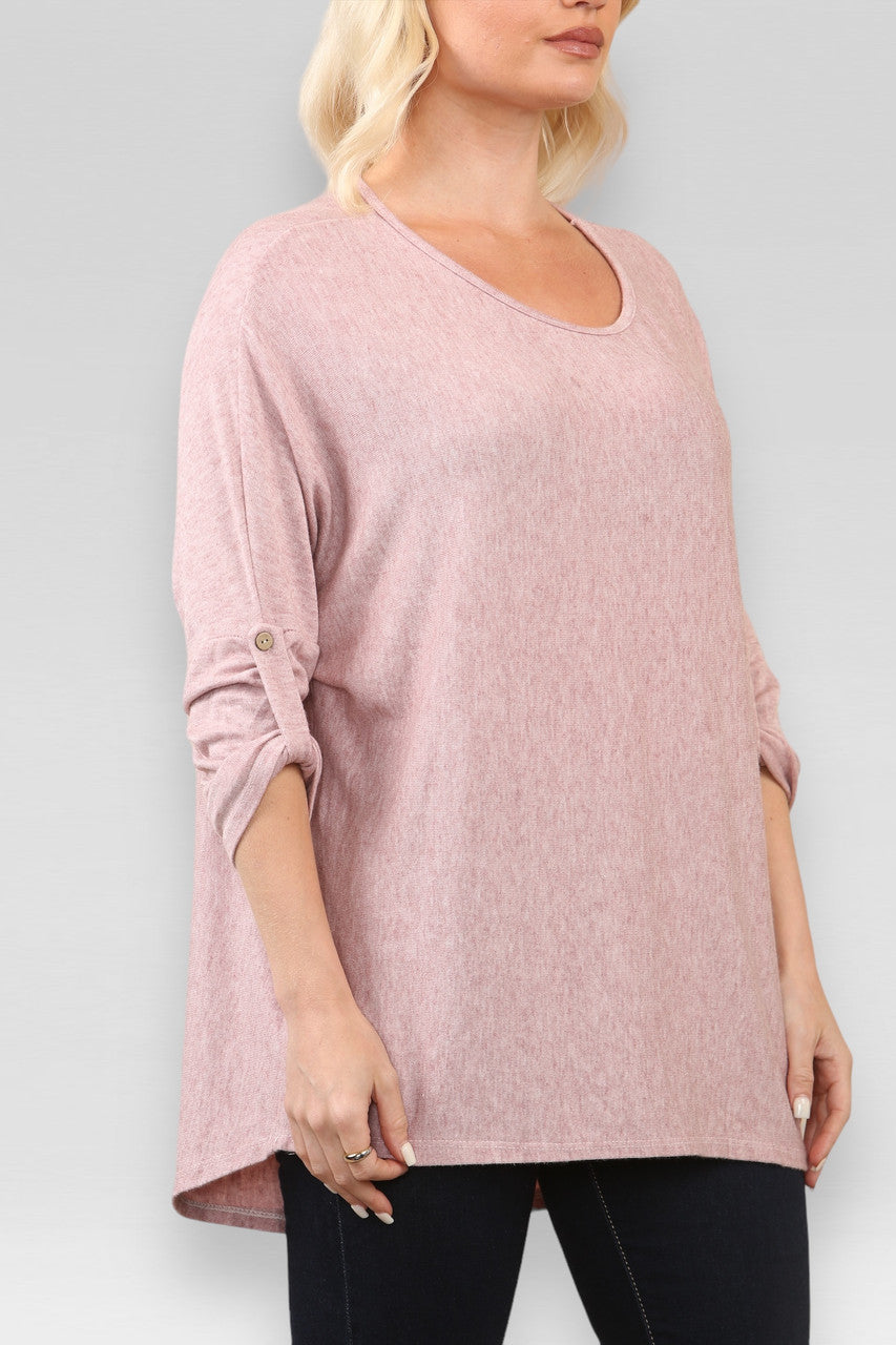 EFFEN BLOUSE MET FIJNE TRUIBOVENKANT STOFROZE