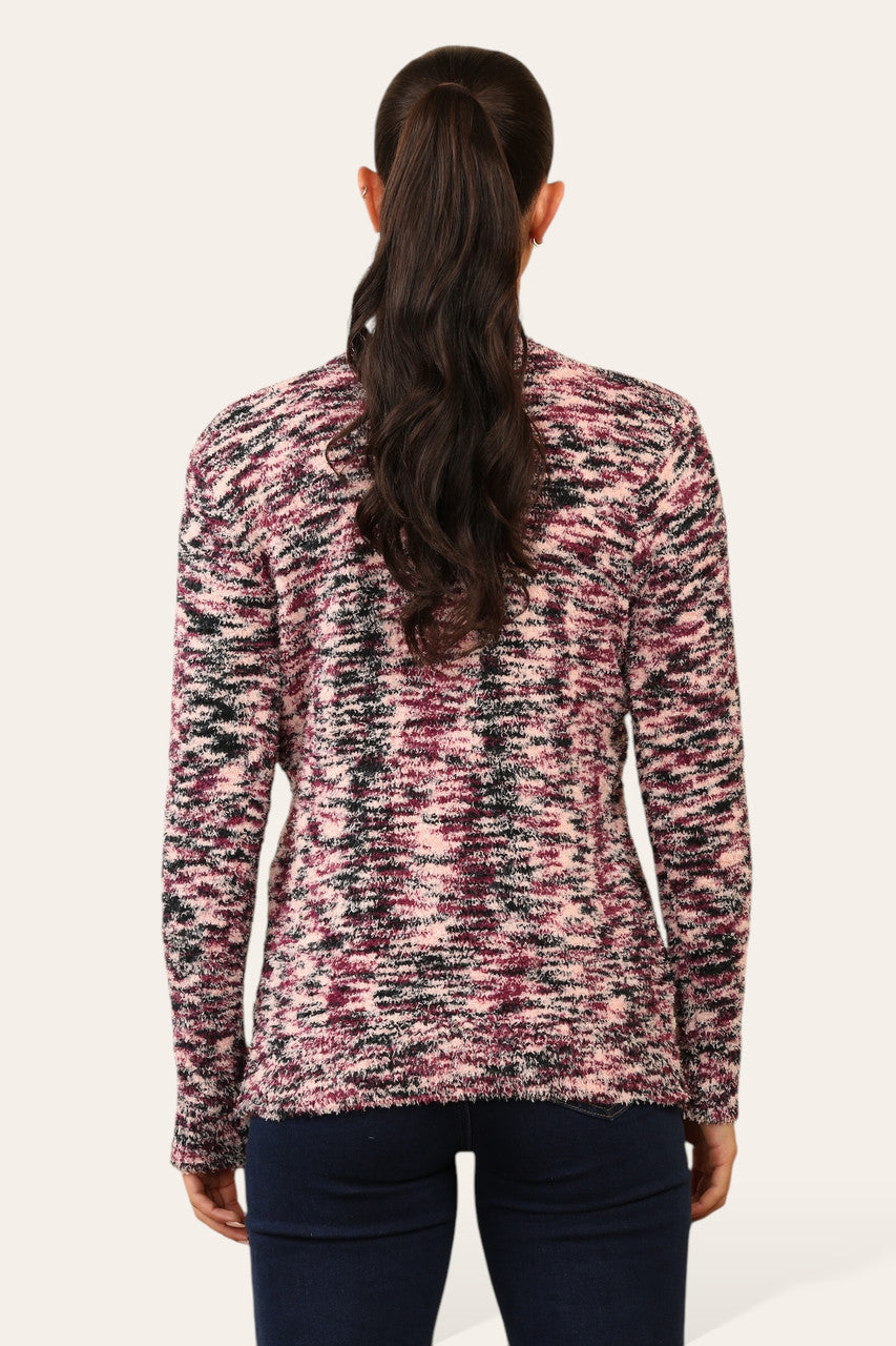 TIE DYE SUPERZACHTE PLUIZIGE TRUI ZWART