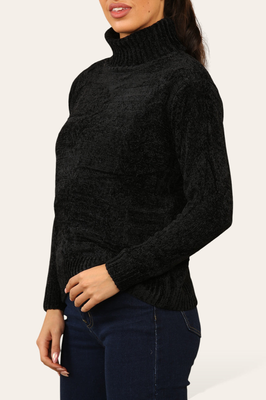 CHENILLE COLTRUI ZWART