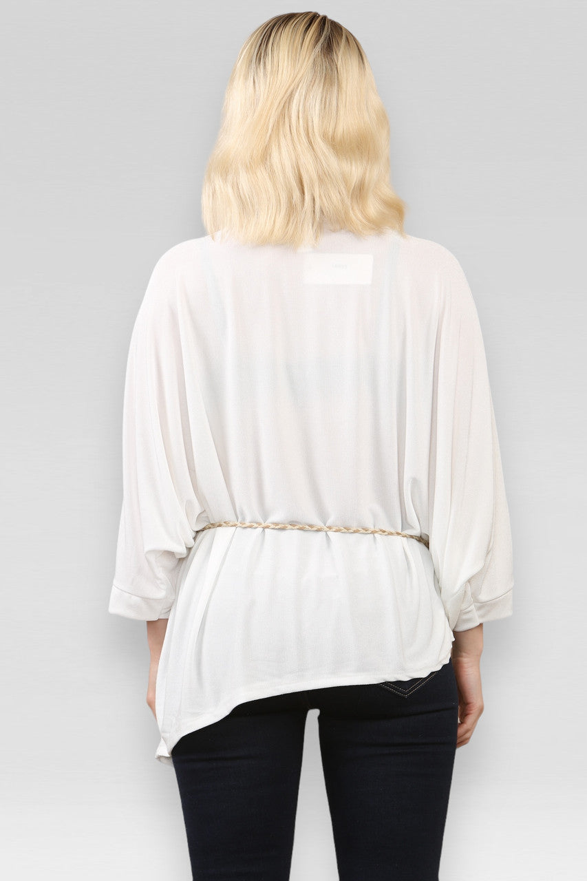 BATWING TOP MET STROPDAS/KETTING WIT