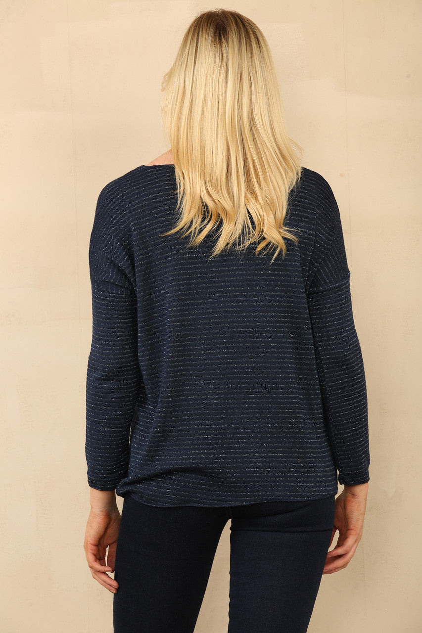 Kopie van LUREX STREEPTUI NAVY