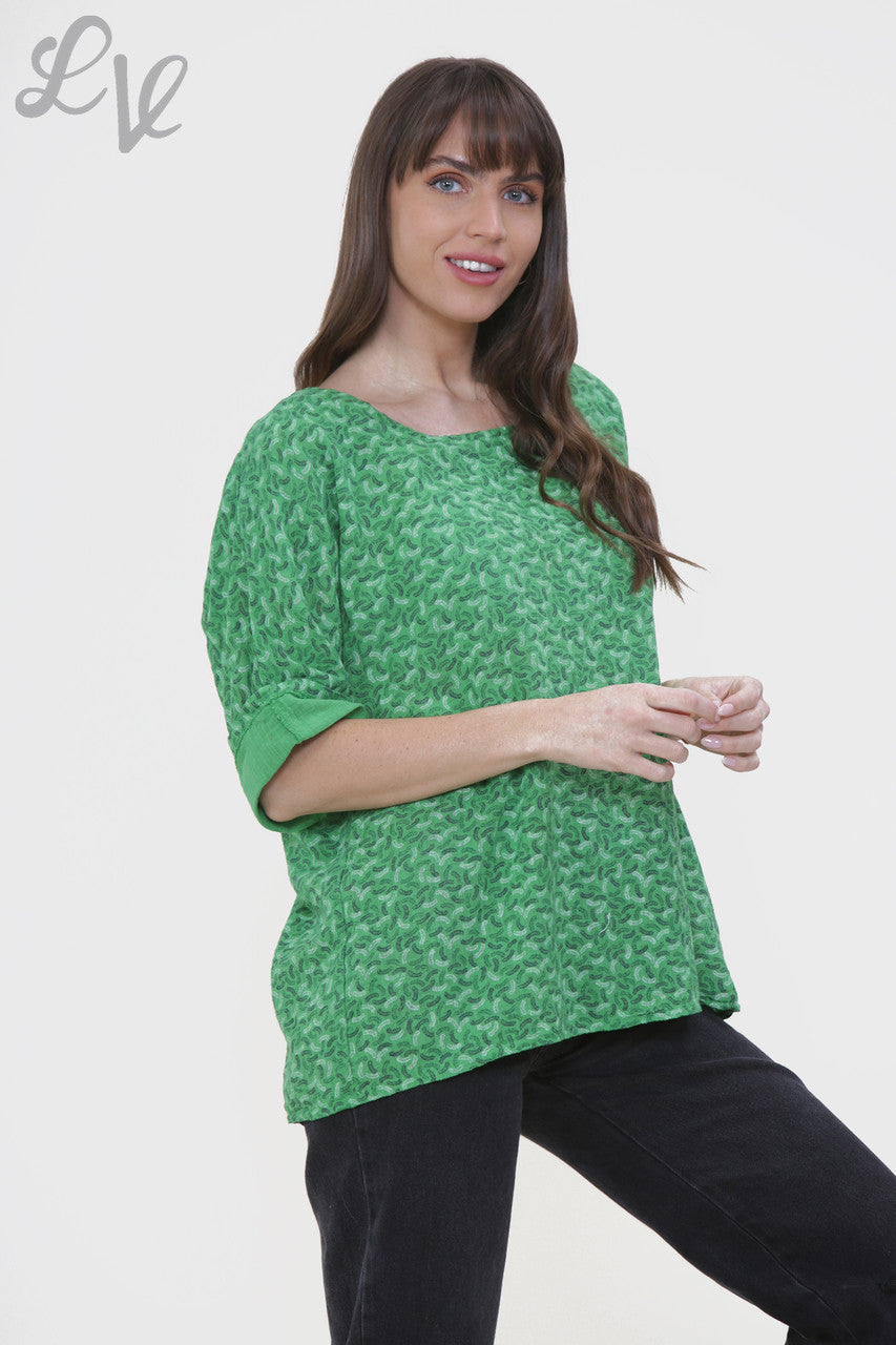 Dames Miniatuur Verenprint Box Top Groen