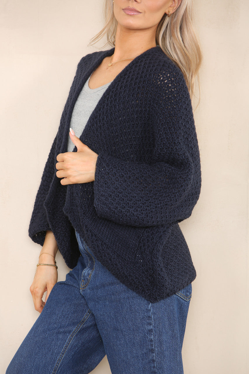 GEBREID VLEERMUIZMOUW VEST NAVY