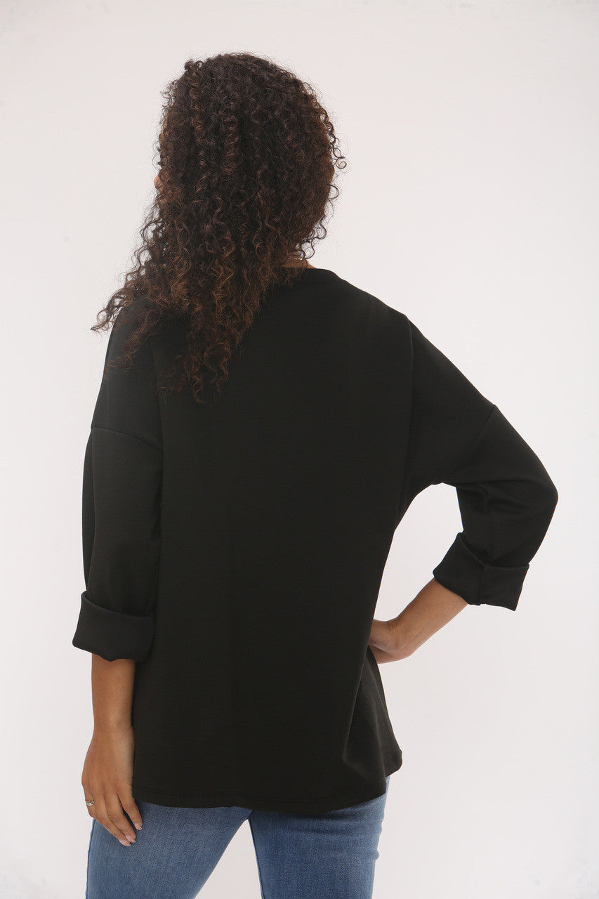 GEPRÈGD BROOKLYN NYC SOFT TOUCH SWEATSHIRT - ZWART