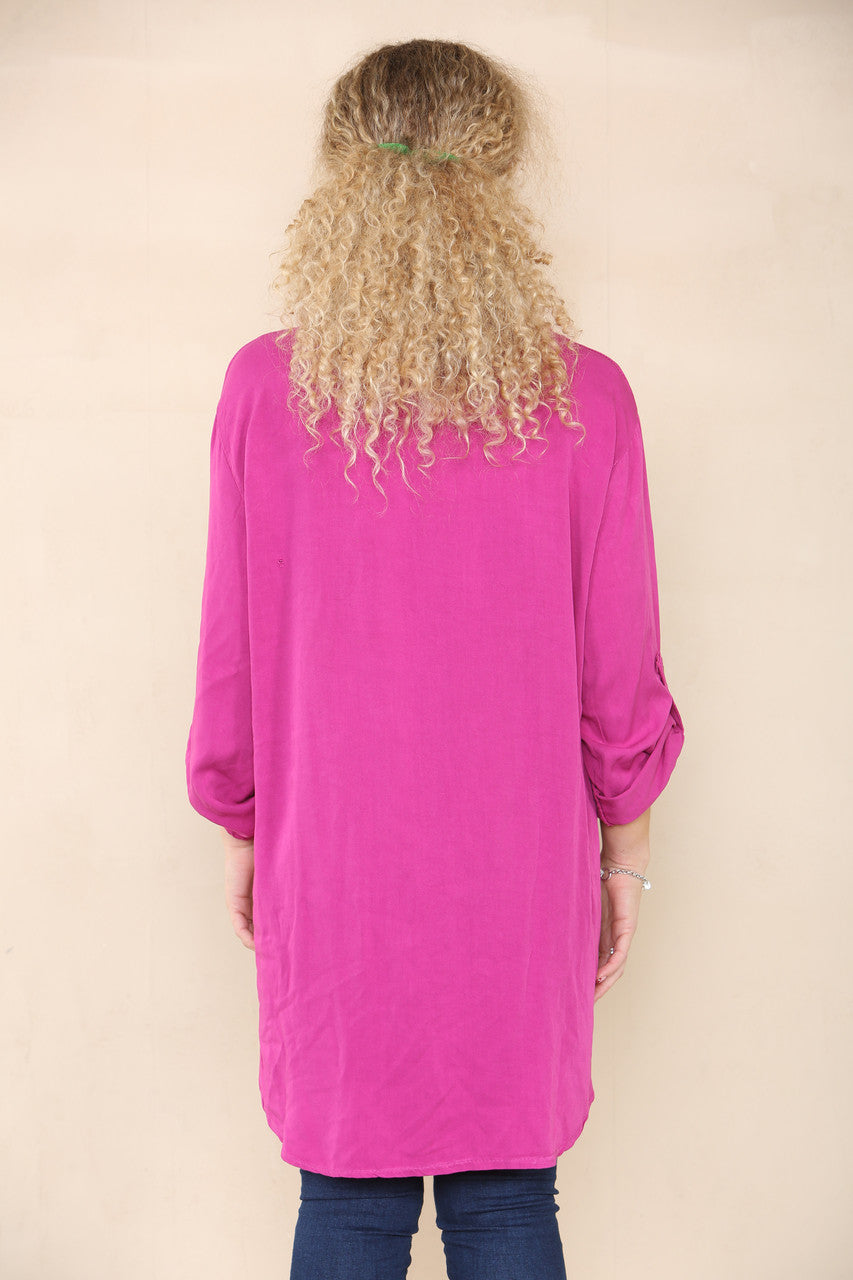 LOVE DIAMANTE HEART TOP CERISE