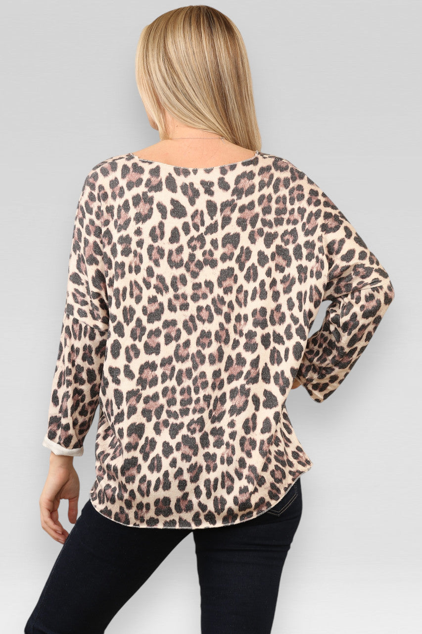 TRUI MET LEOPAARDPRINT STEEN