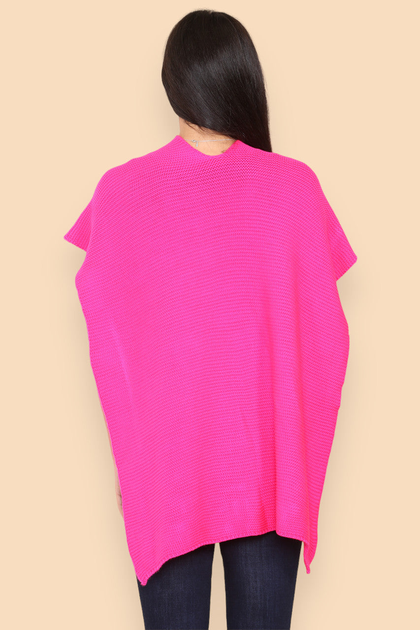 SOFT KNITTED SHAWL CERISE