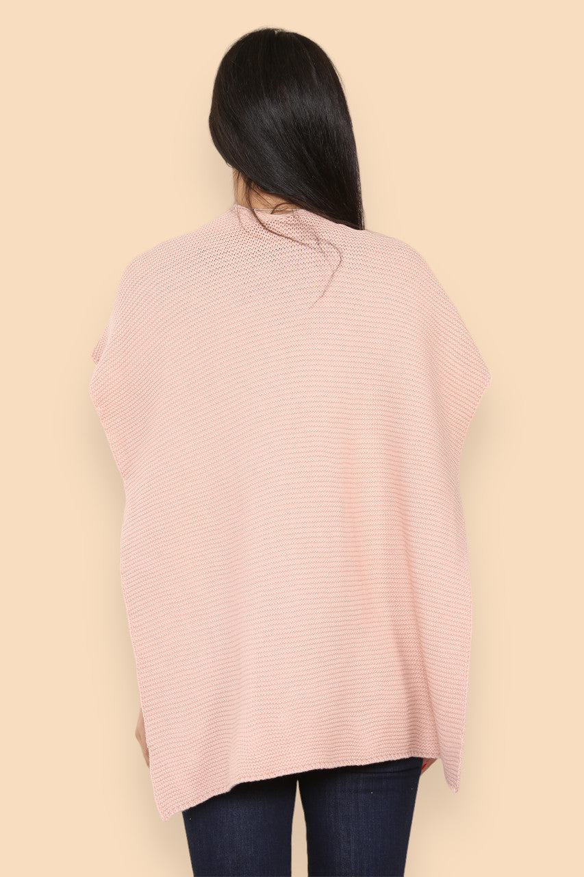 SOFT KNITTED SHAWL DUSTY PINK
