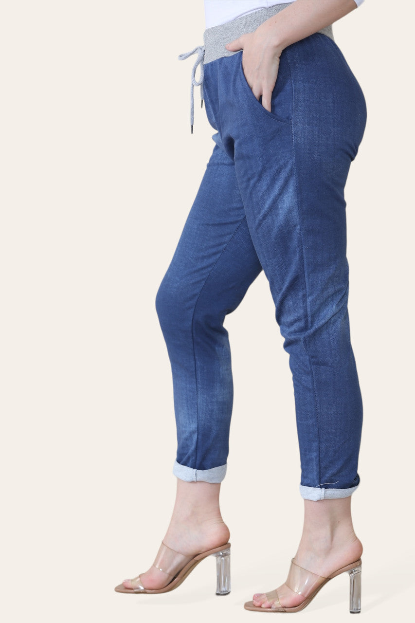 JEAN JOGGING PANT TROUSERS DENIM