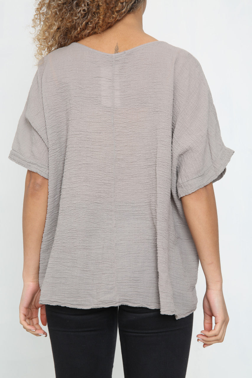 Ladies Heart Chain Top Taupe