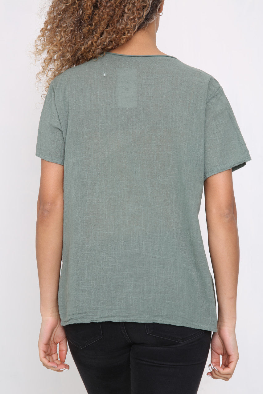 Dames Starburst Top Khaki
