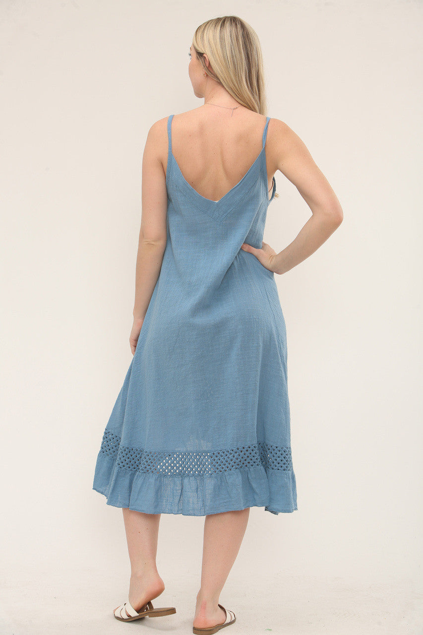 JURK MET KANTEN ZOOM - DENIM