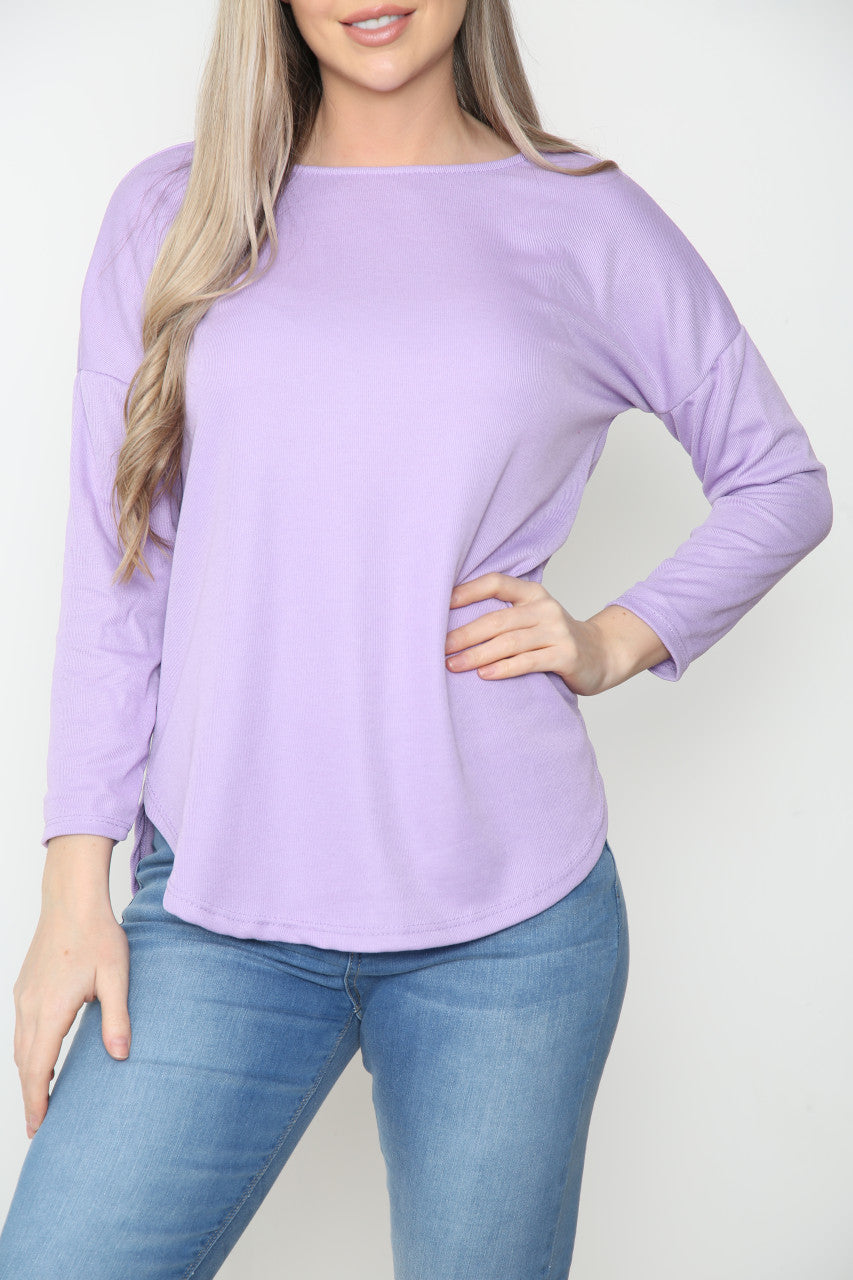 Ladies Ring Back Detail Top Lilac