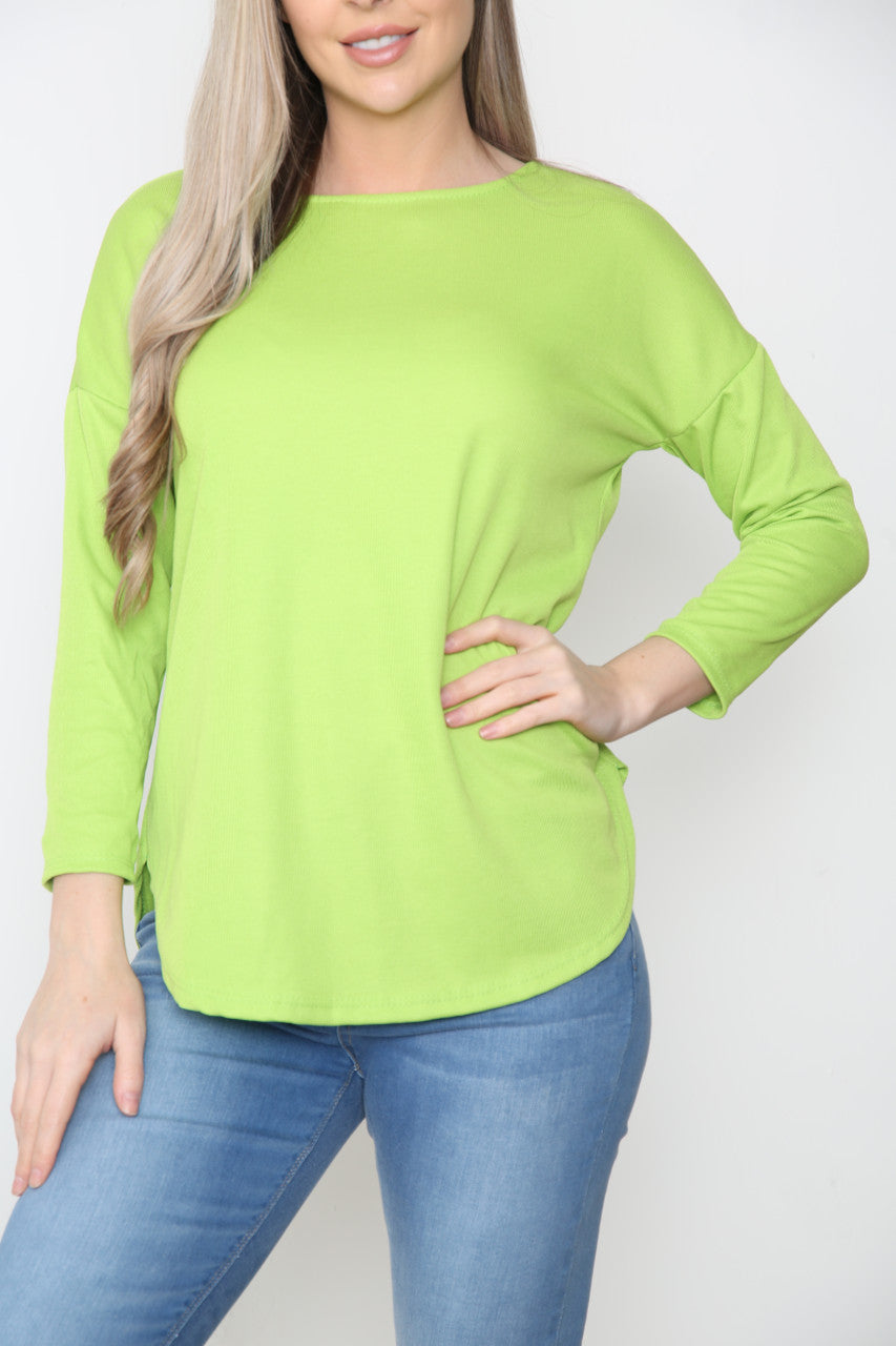 Dames Top met Open Rugdetail Limoen