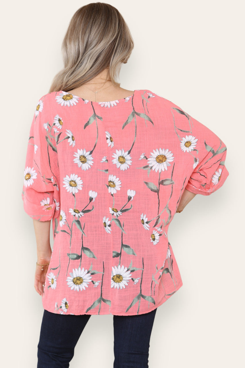 DAISY STENGEL PRINT TOP KORAAL