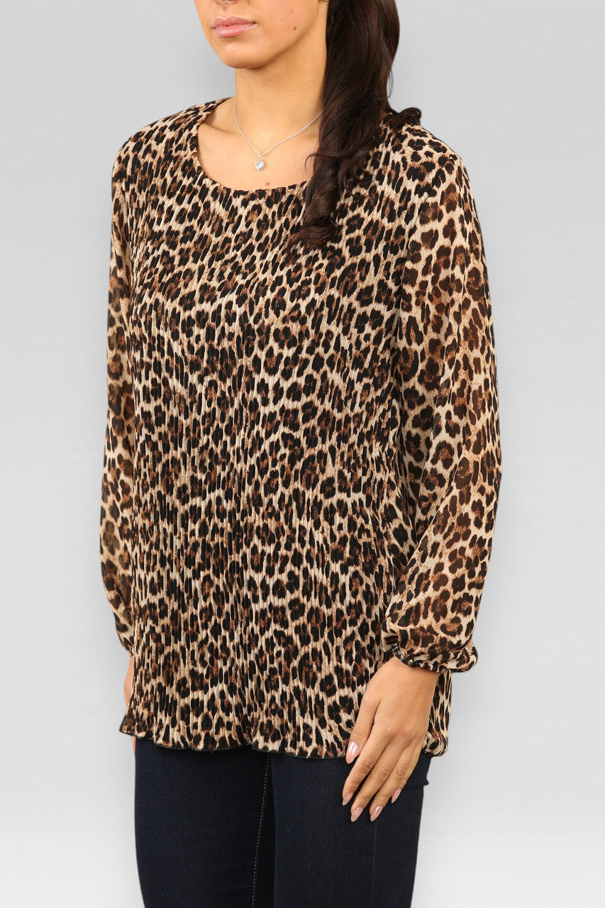 PLOOIBARE BLOUSE MET LEOPARDPRINT